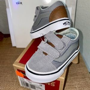 Vans grey Velcro brand new toddler 4.5